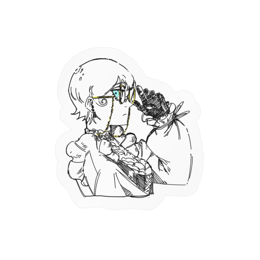Anime Line Art Character Vinyby; in3esketch l Sticker — Stylish Kiss-Cut Decal