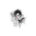 Genichi Sojo fanart by ; in3e sketch Kiss-Cut Vinyl Sticker