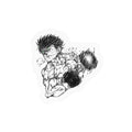 Ippo fanart by; in3e sketch Kiss-Cut Vinyl Decal — Dynamic Fighter Sticker