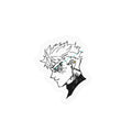 Anime Profile by; in3e sketch Kiss-Cut Vinyl Sticker — Stylized Headshot Decal for Laptops, Water Bottles & Windows