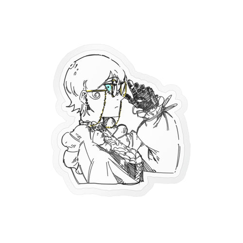 Anime Line Art Character Vinyby; in3esketch l Sticker — Stylish Kiss-Cut Decal