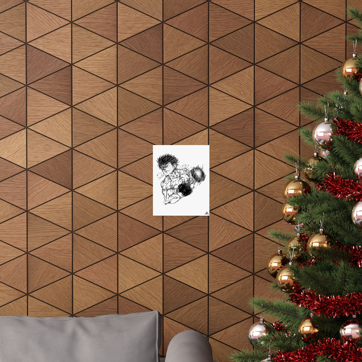 Ippo fanart by; in3e sketch Sketch Poster — Dynamic Illustration Matte Vertical Art
