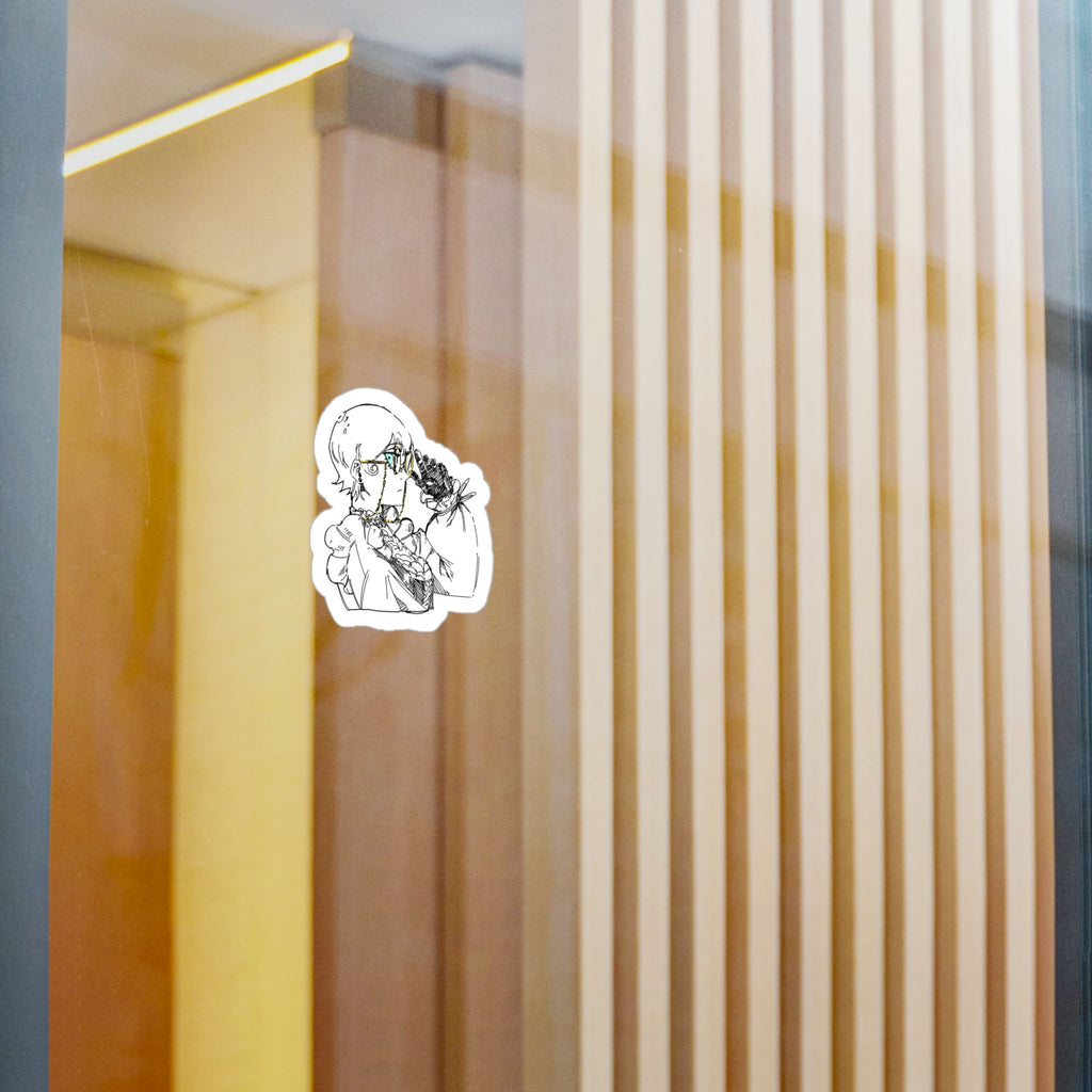 Anime Line Art Character Vinyby; in3esketch l Sticker — Stylish Kiss-Cut Decal