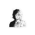 Anime Split-Face Character fanart by; in3e sketch Kiss-Cut Vinyl Sticker