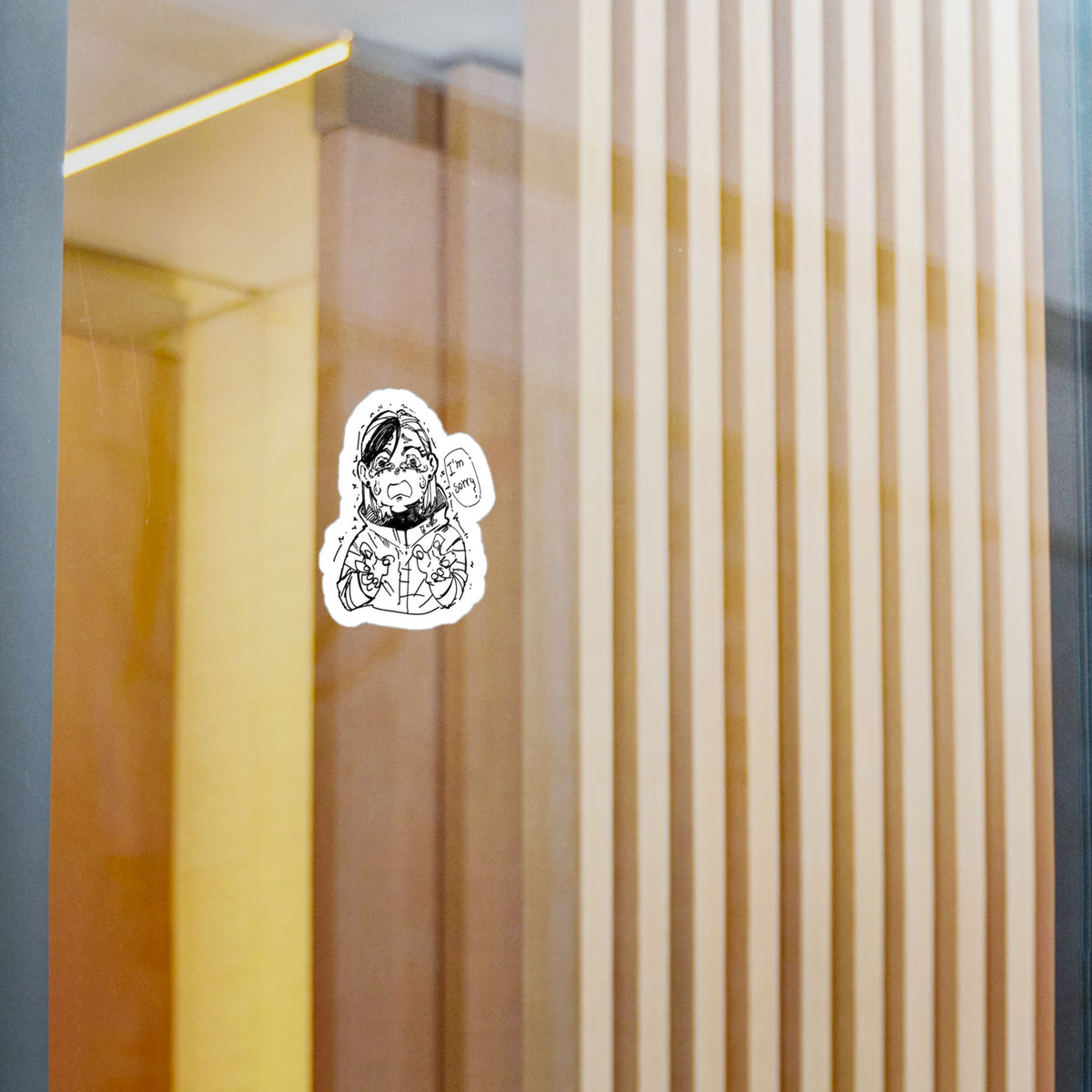 Apologetic Character Sticker by; in3e sketch — 'I'm Sorry'  Kiss-Cut Vinyl Decal