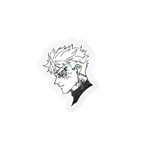 Anime Profile by; in3e sketch Kiss-Cut Vinyl Sticker — Stylized Headshot Decal for Laptops, Water Bottles & Windows