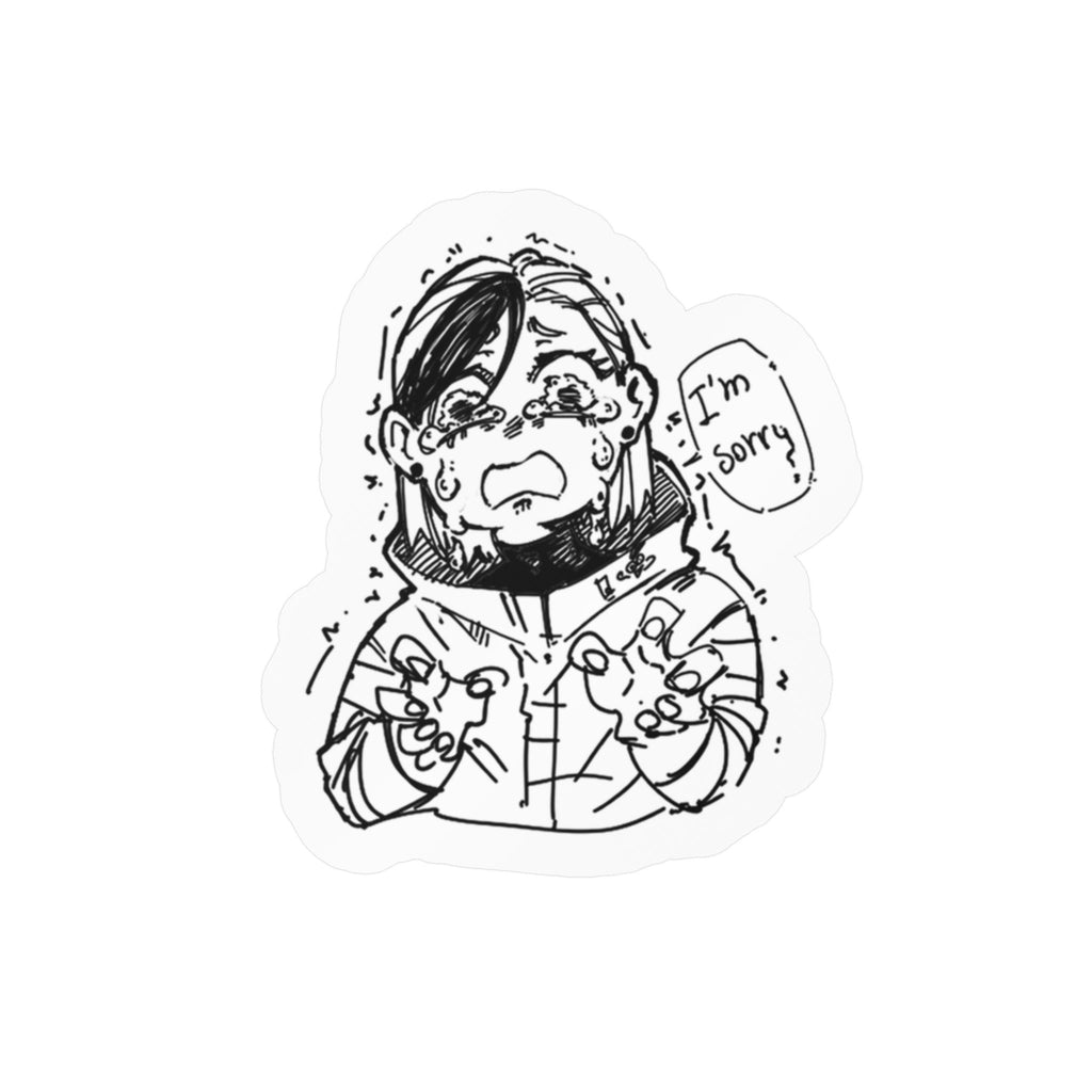 Apologetic Character Sticker by; in3e sketch — 'I'm Sorry'  Kiss-Cut Vinyl Decal